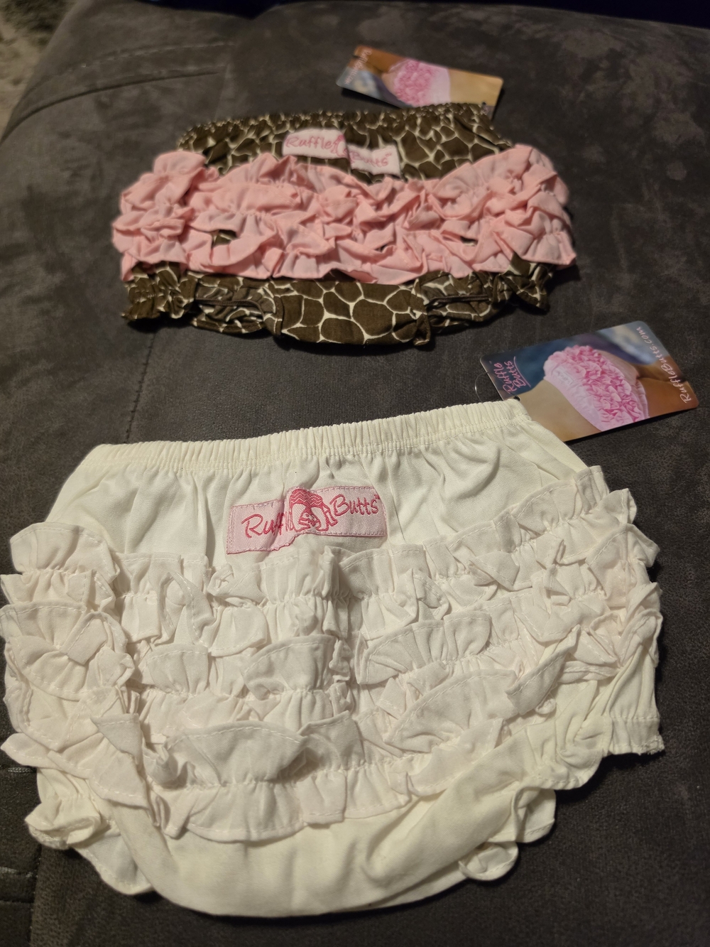 Ruffle Butts Pink and Cream Ruffle Underwear